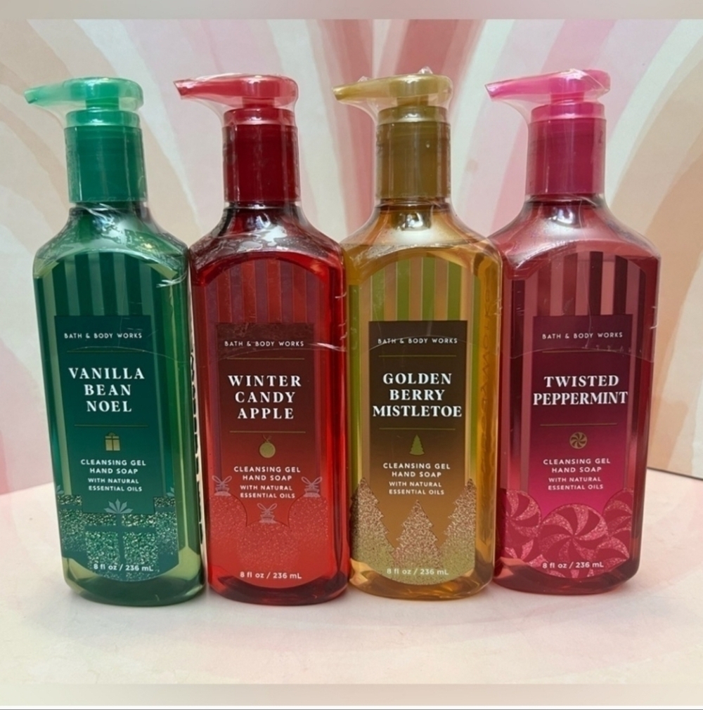 Bath and Body Works Hand Soap Holiday Collection Set of Four New